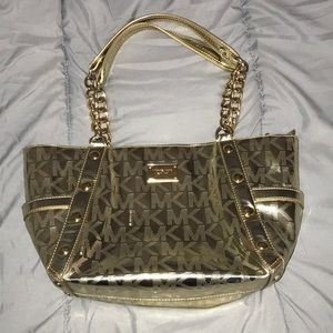 Gold Michael Kors shoulder bag